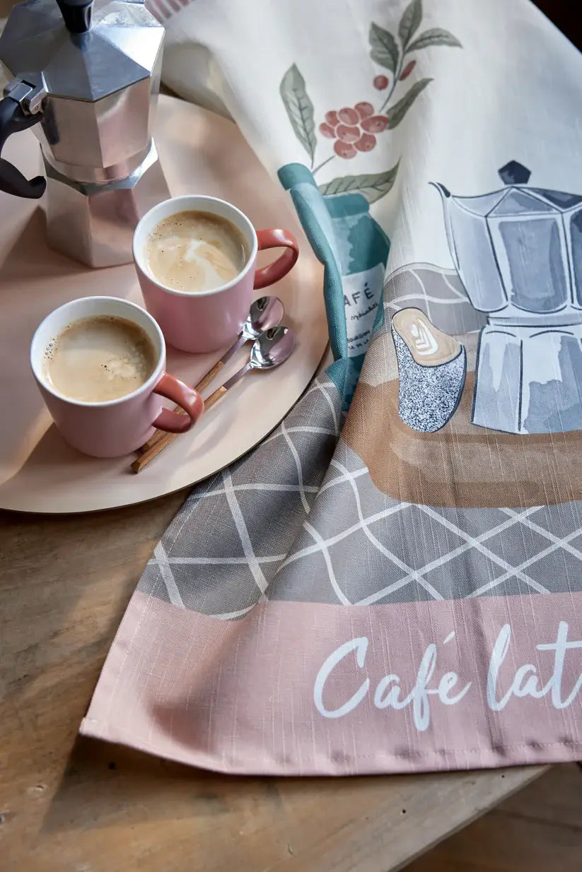 Coucke Cafe Latte Tea Towel