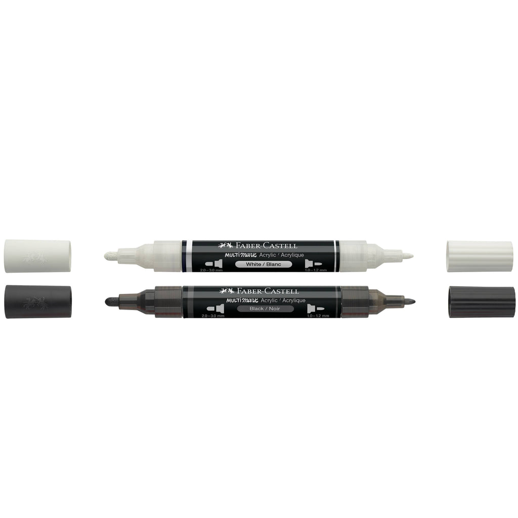 Multimark Acrylic Paint Markers - 2ct Black and White