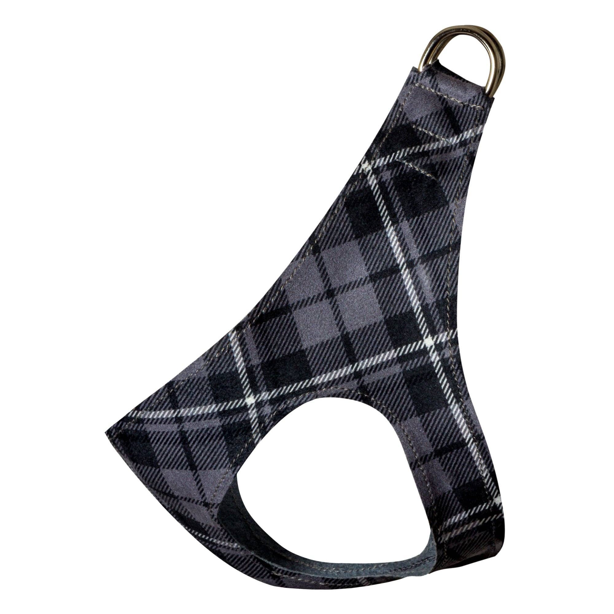Plain Step In Harness-Charcoal Plaid