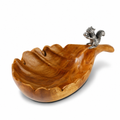 Leaf Nut Bowl with Standing Squirrel
