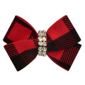 Red Gingham Nouveau Bow Hair Bow