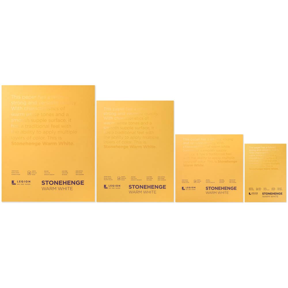 Stonehenge Warm White Cotton Pad for Drawing, Pastel & Ink