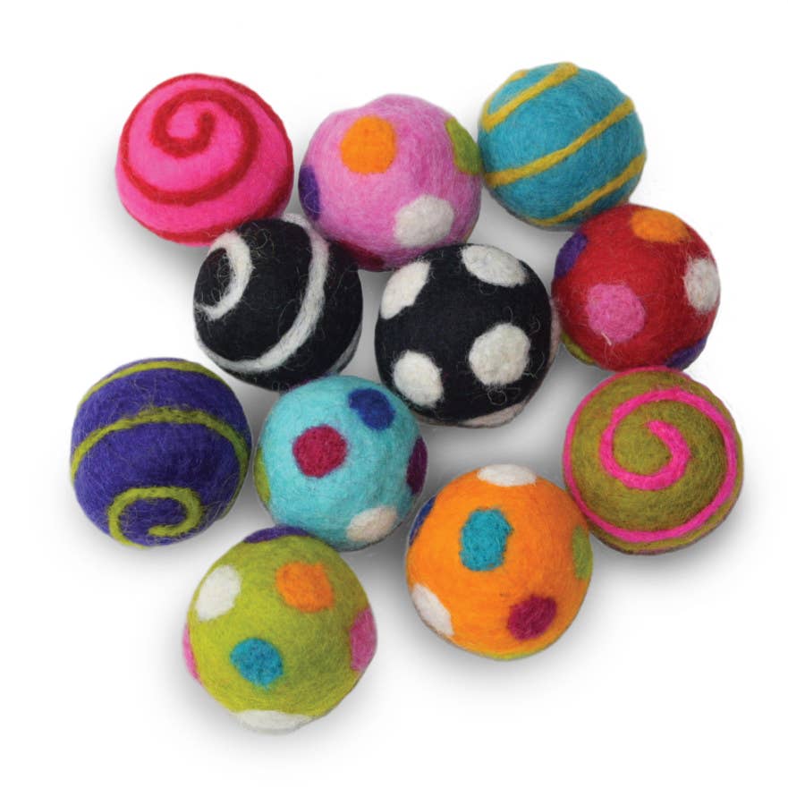 1.5 Ball Wool Cat Toy - Pack 2, Assorted Colors