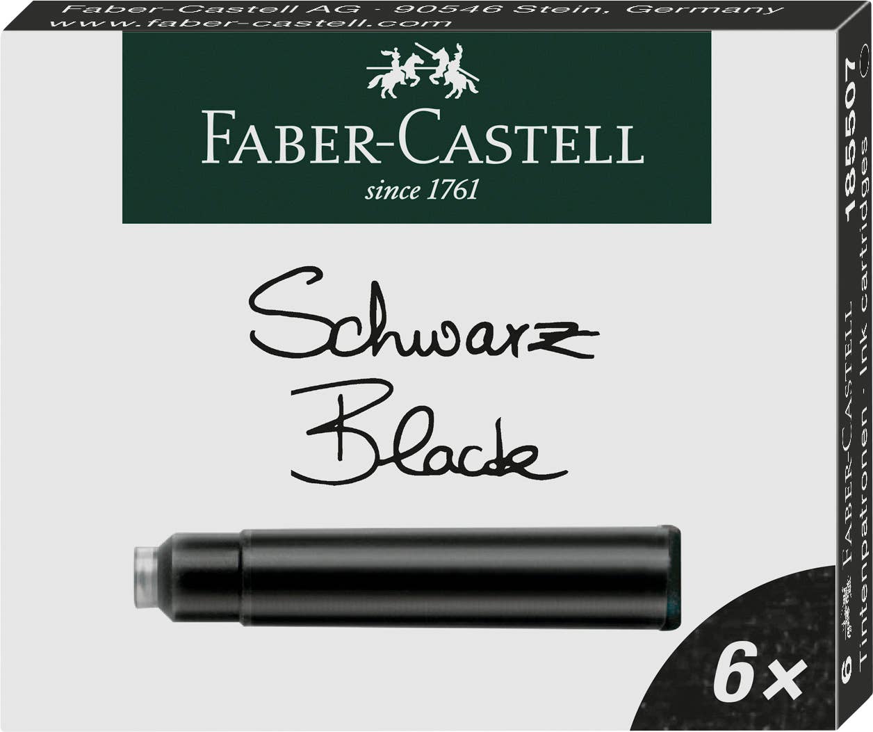 Fountain Pen Ink Cartridges, Box/6 Available in 2 Colors