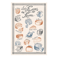 Torchons & Bouchons Tea Towel Les Fromages de France