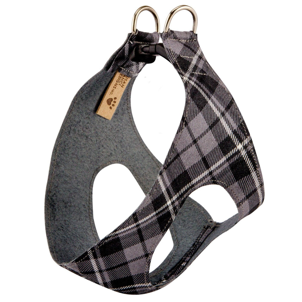 Plain Step In Harness-Charcoal Plaid
