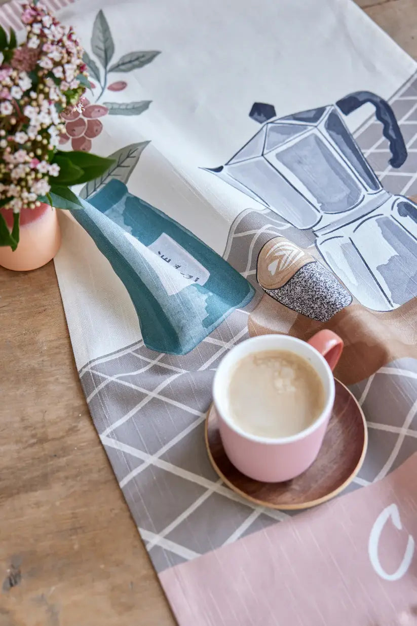 Coucke Cafe Latte Tea Towel