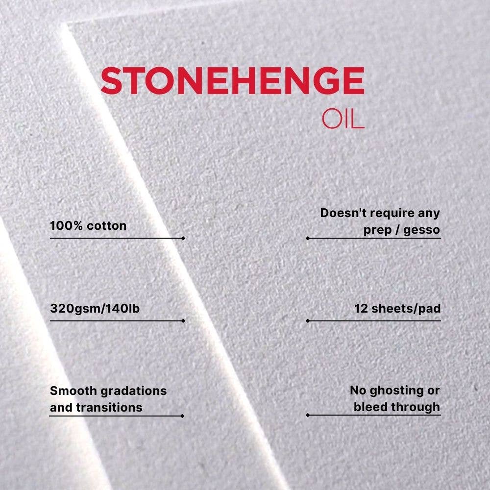 Stonehenge Oil Paper Pad - Oil Painting and Oil Pastels