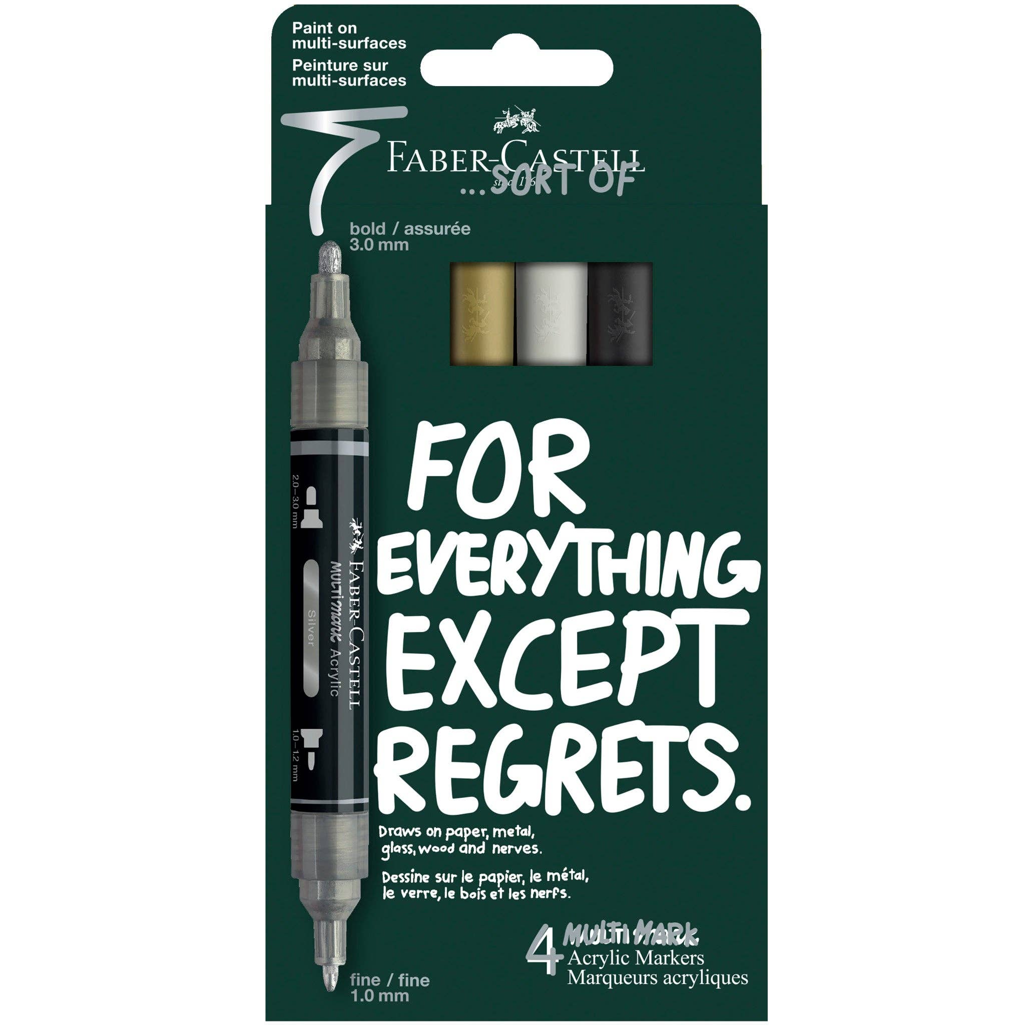 Multimark Acrylic Paint Markers - 4 Ct Classic Colors - #FC186040