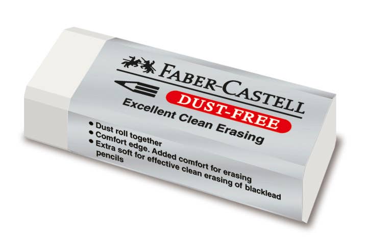 Dust-Free Vinyl Art Eraser, White - Box of 20