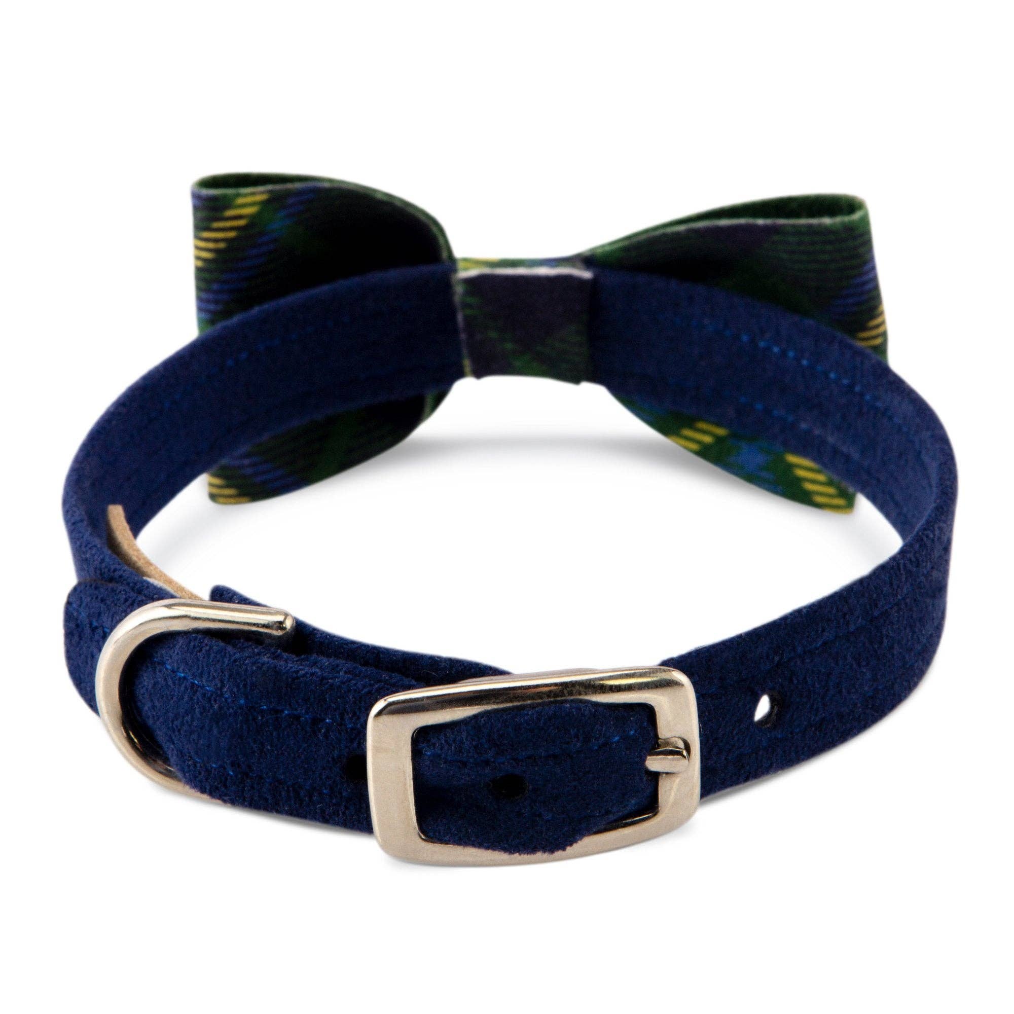 Scotty Bow Tie Collar Forest Plaid